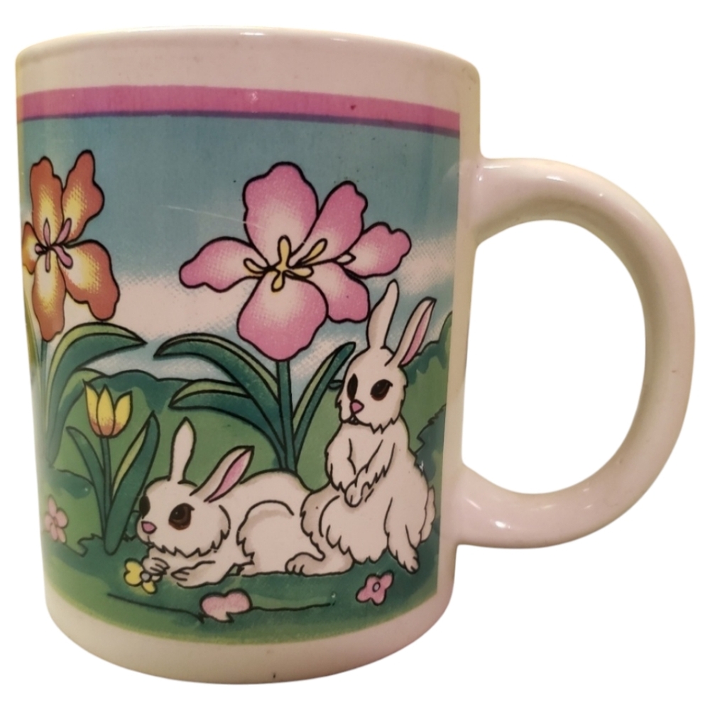 Vtg Emerald Collection Easter Bunny Love Coffee Tea Hot Chocolate Mug Cup